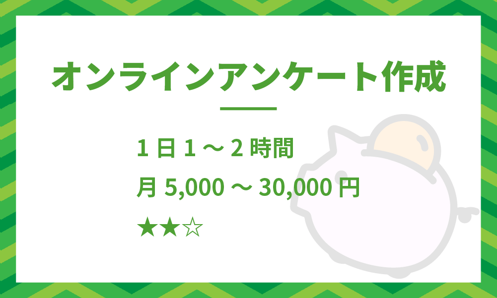 初心者おすすめ副業-オンラインアンケート作成