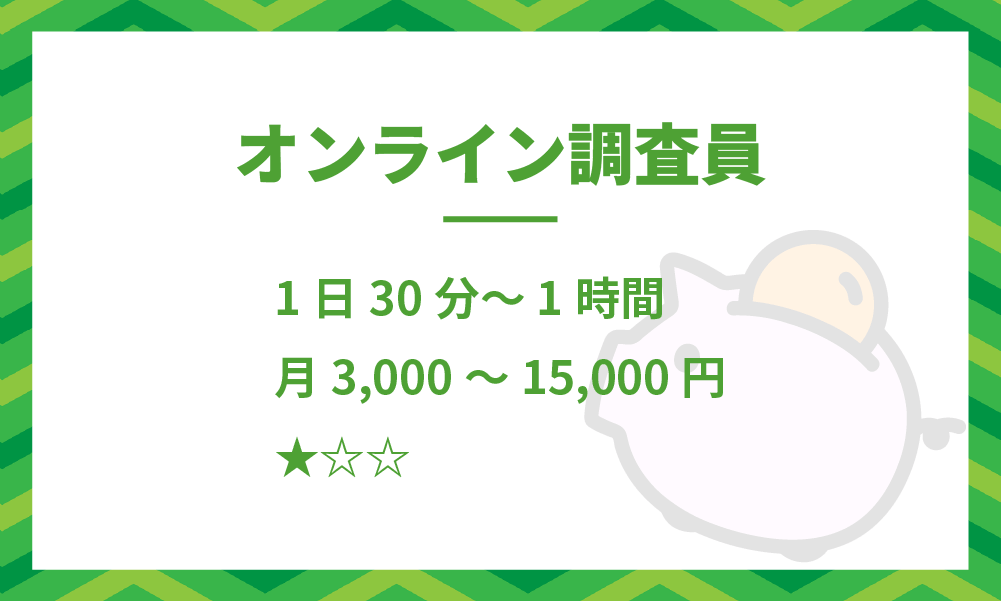 初心者おすすめ副業-オンライン調査員