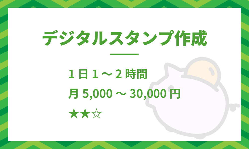 初心者おすすめ副業-デジタルスタンプ作成