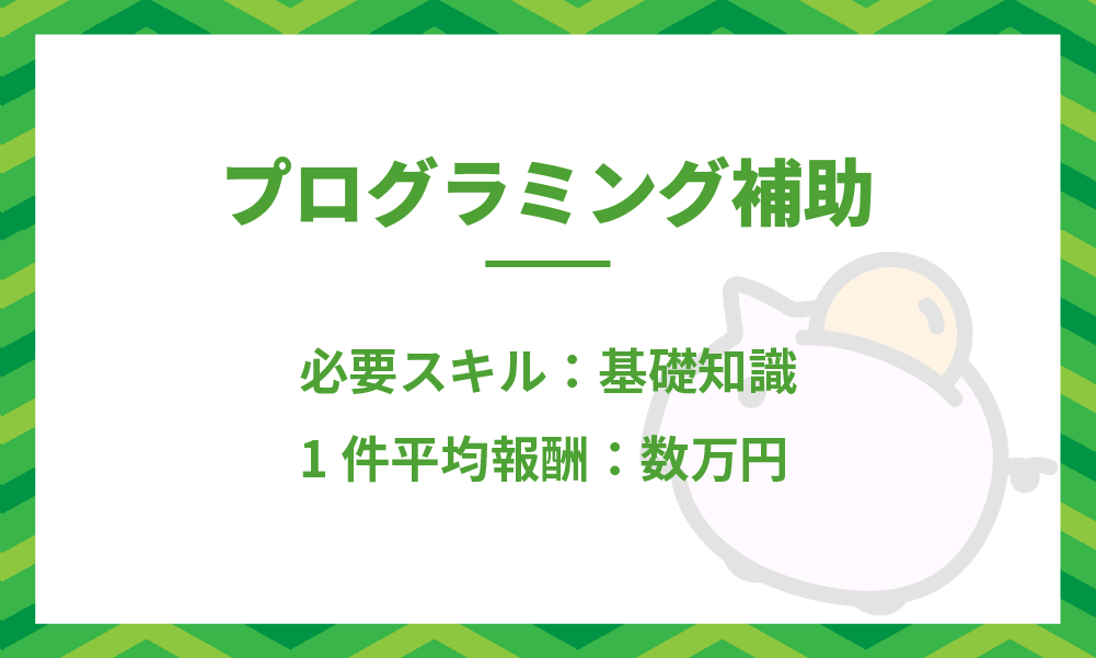 プログラミング補助の詳細説明と稼ぎ方